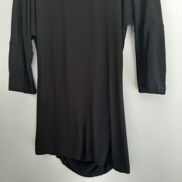 OLSEN Europe Soft Draped High Neck Tunic Top Black Sz 6 - Picture 11 of 14